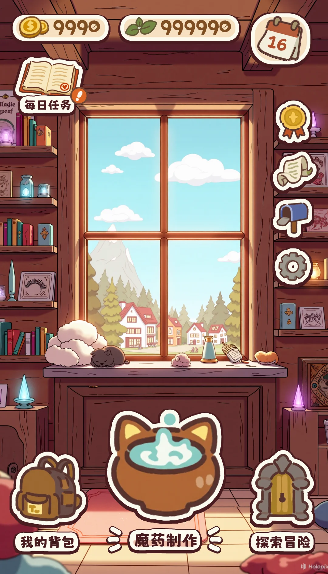 【HolopixAI】试试用AI速通手绘风游戏界面