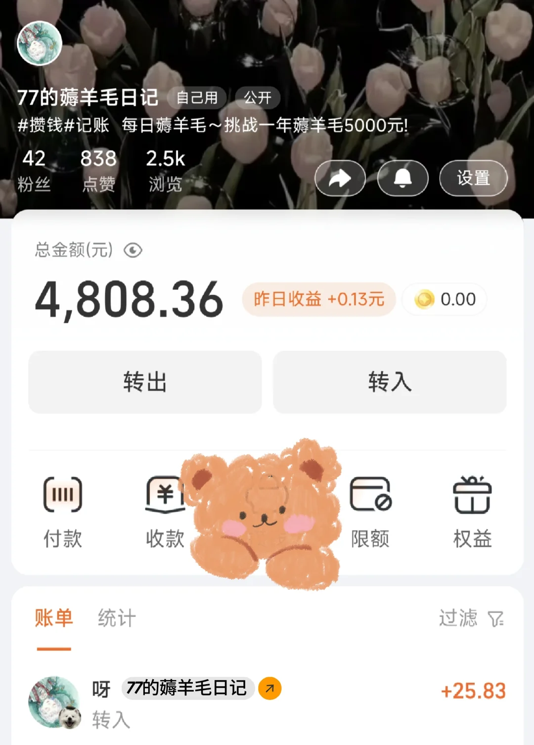 挑战一年薅羊毛5000元:Day219