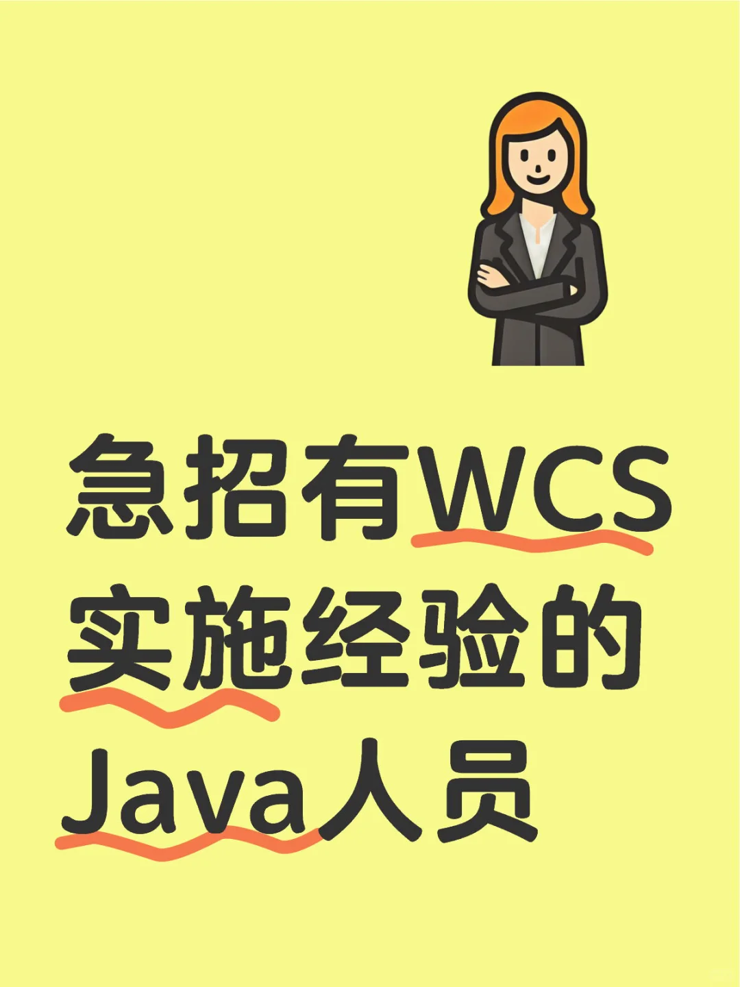 急招有WCS实施经验的Java人员