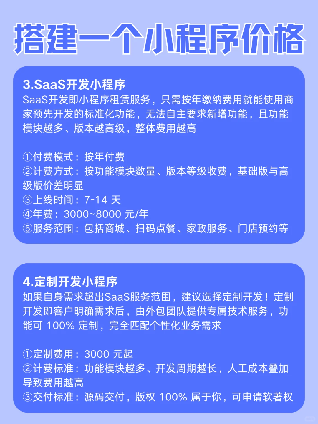 搭建一个小程序多少钱？小程序搭建价格详情