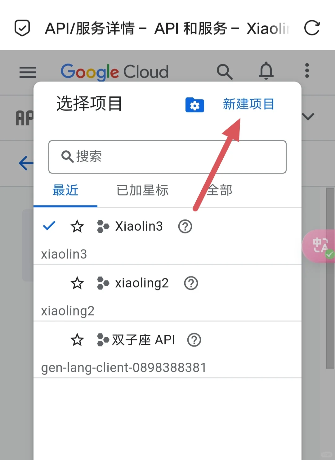 gemini创建新项目步骤