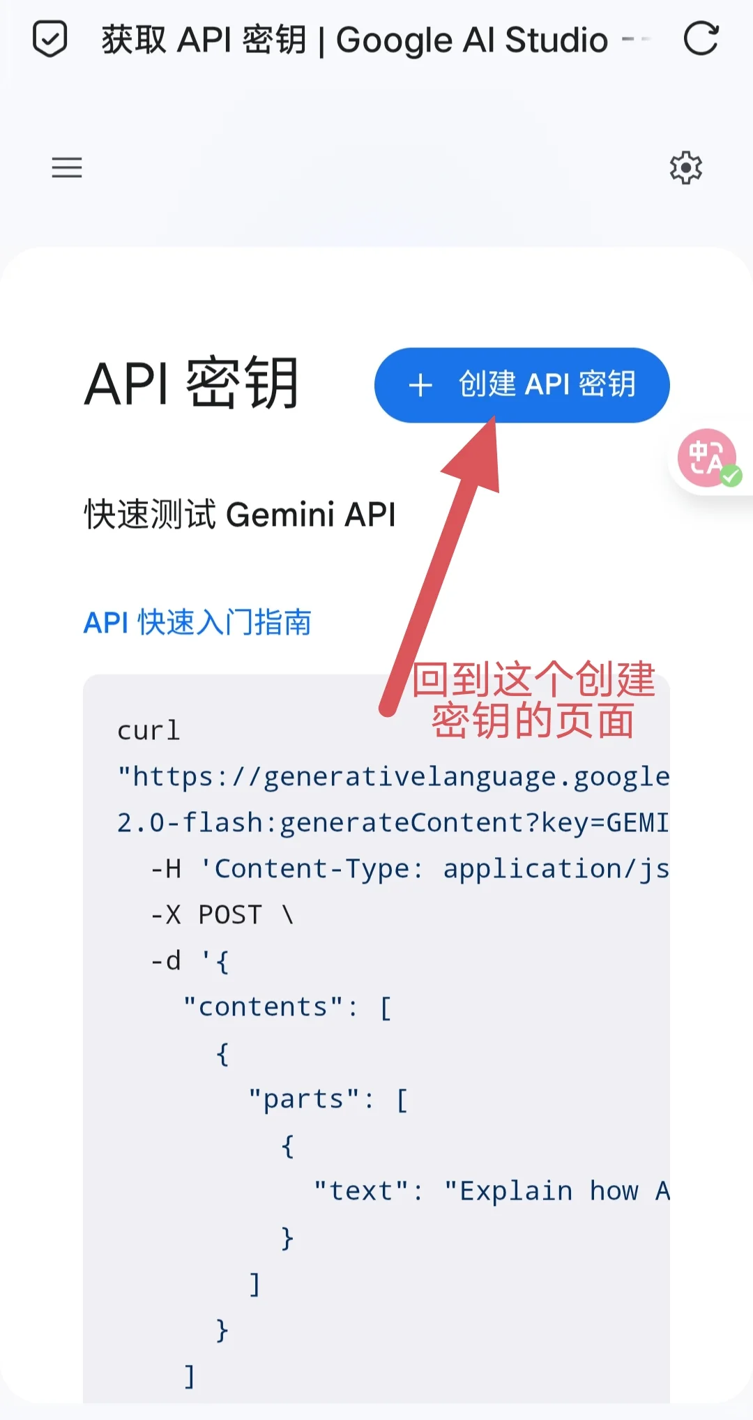 gemini创建新项目步骤