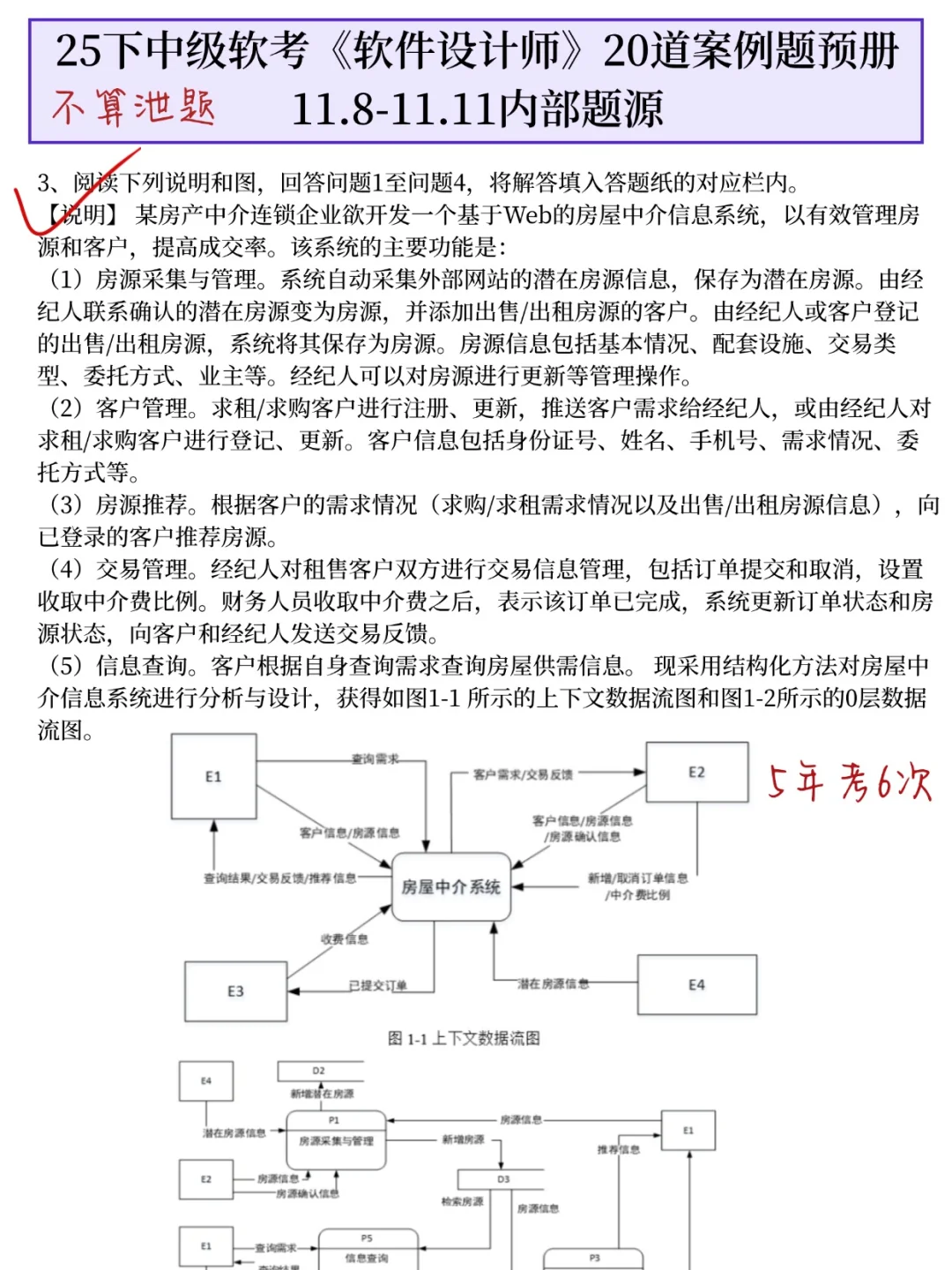 11.8软考软件设计师，客观题范围已出，从里