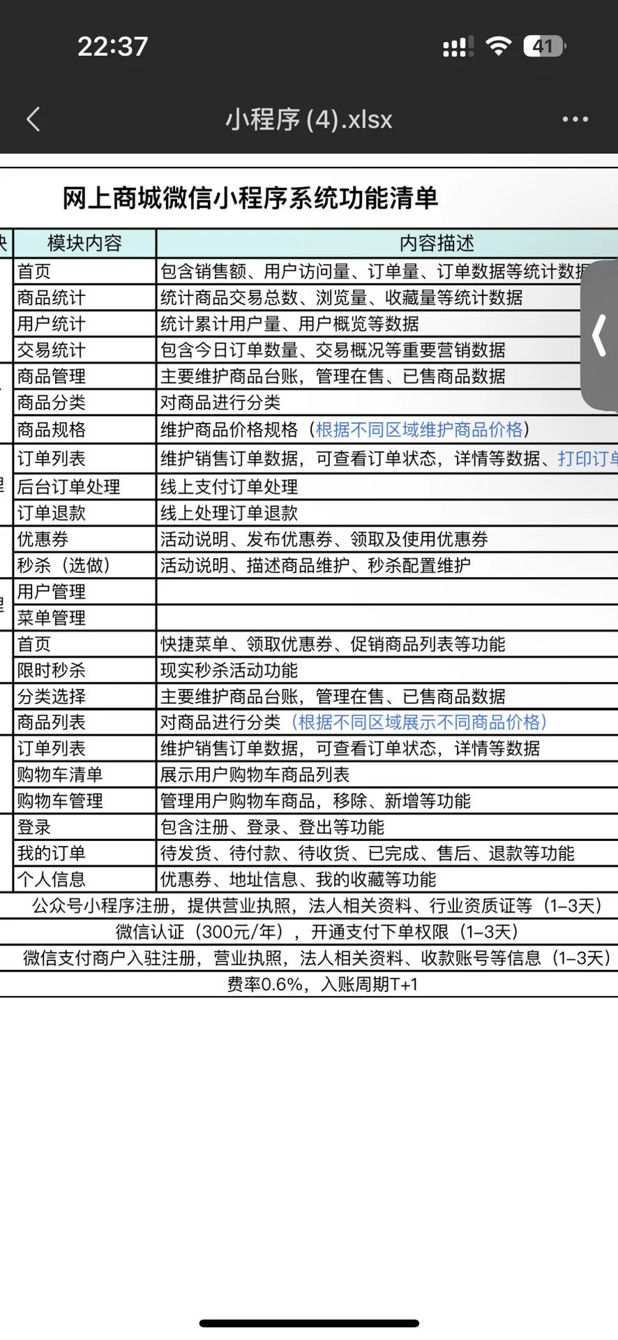 求做线上销售小程序