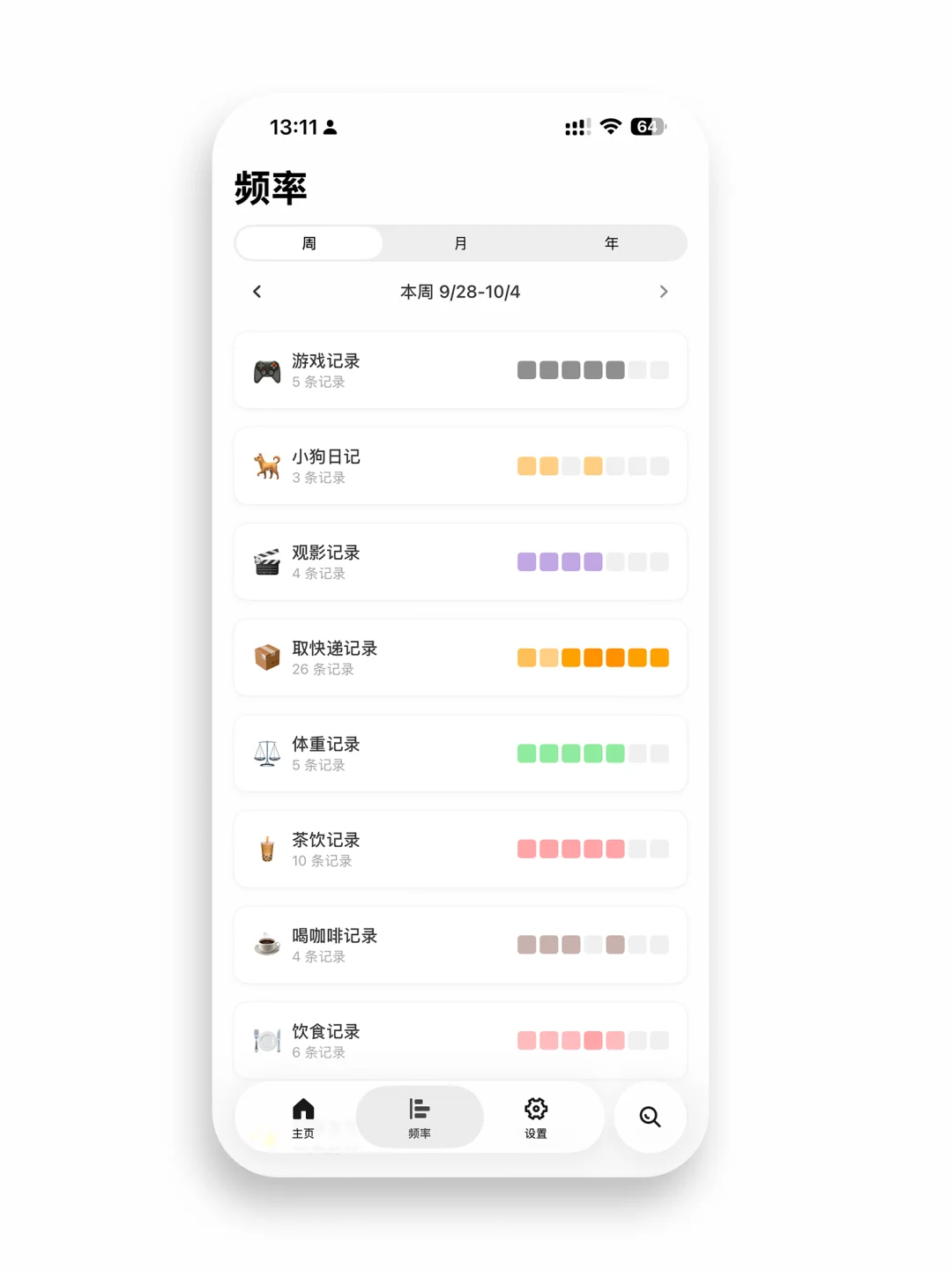 为了更好的记录，我重新设计了界面