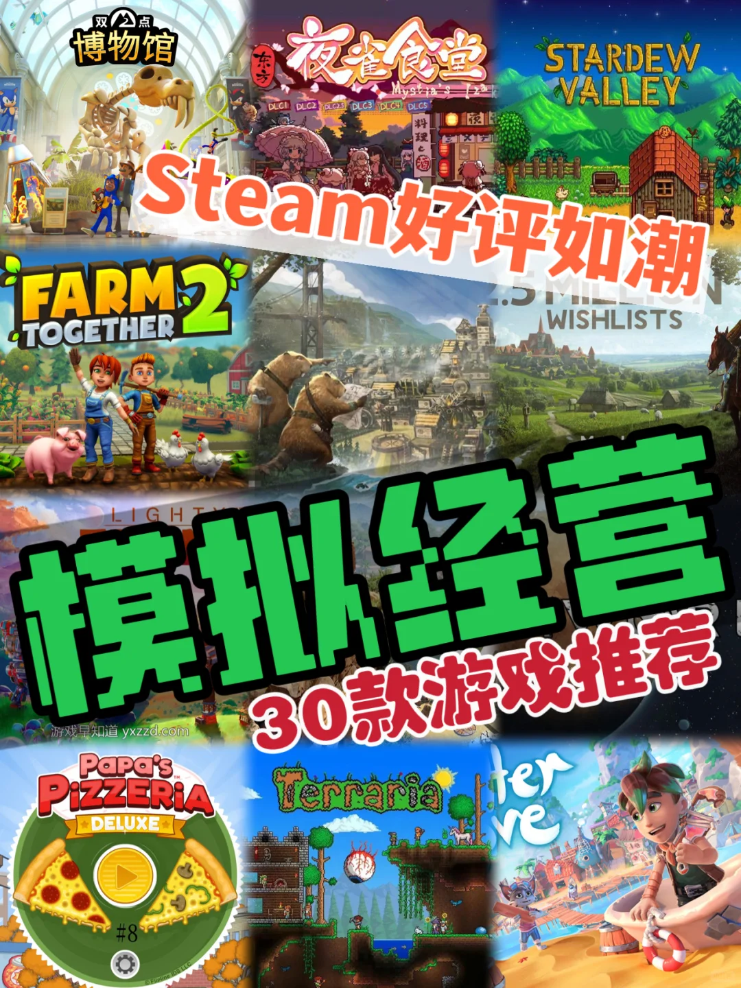 盘点30款Steam好评如潮的模拟经营游戏推荐