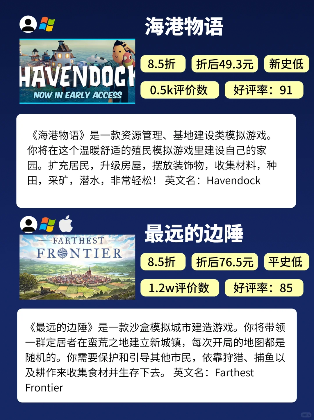 游戏今天打折了吗❓8款模拟经营游戏折扣整理
