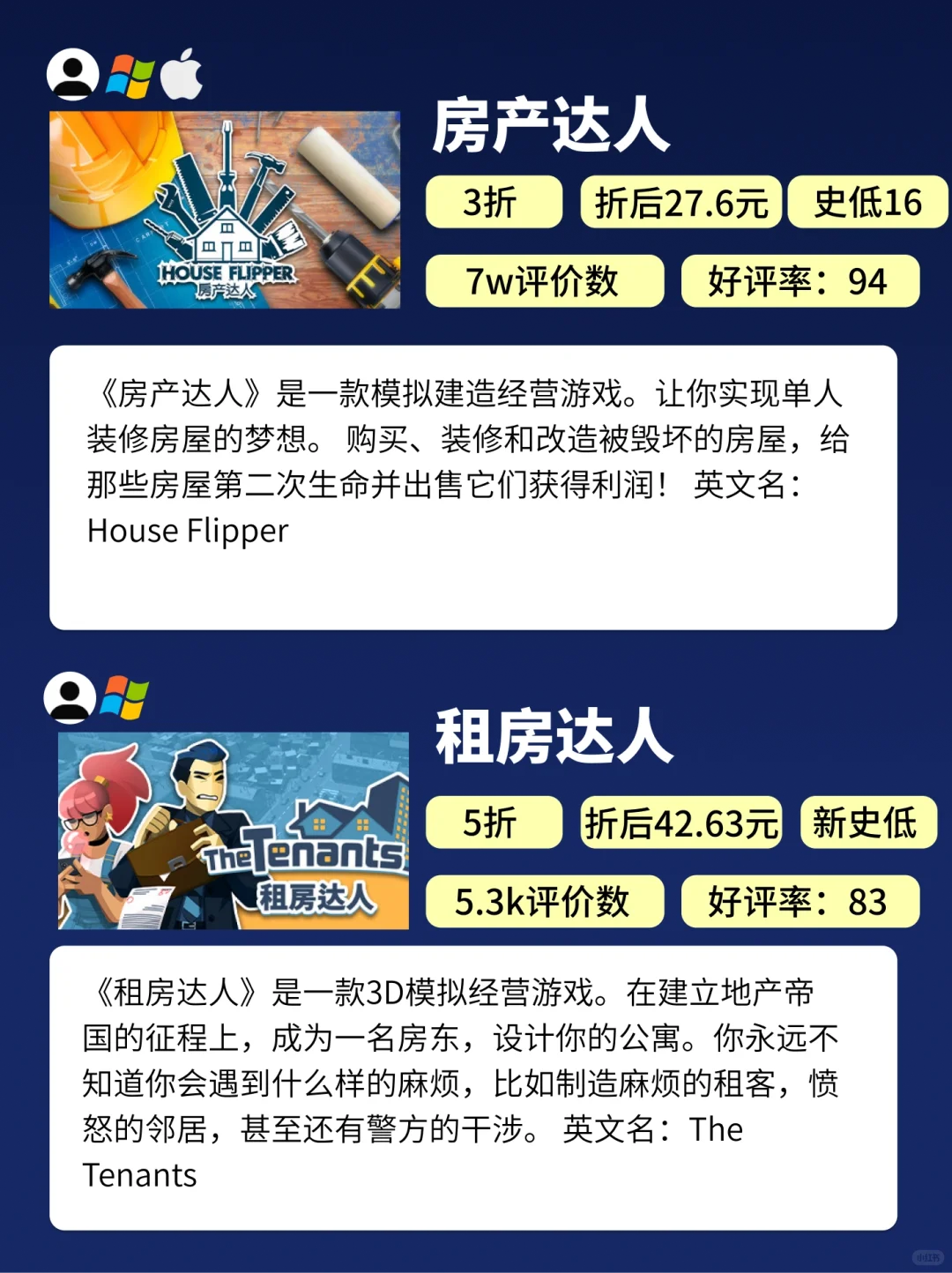 游戏今天打折了吗❓8款模拟经营游戏折扣整理