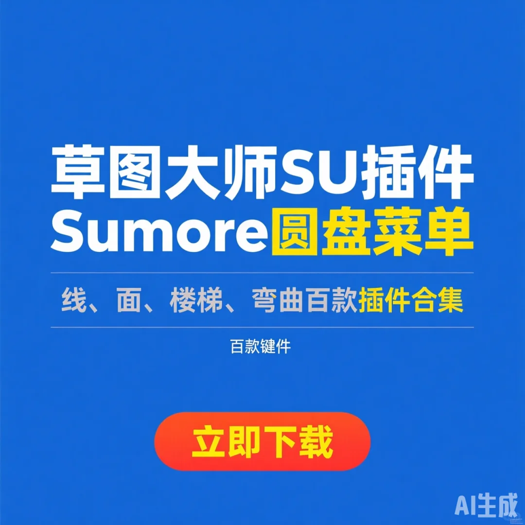 草图SU插件合集｜百款圆盘菜单神器·建模
