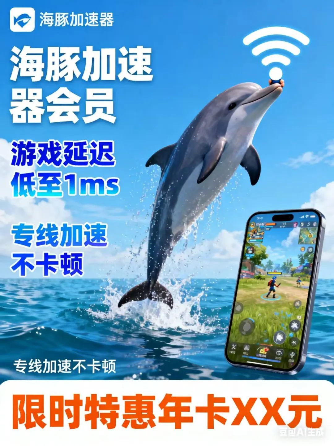 被游戏卡顿折磨的人一定要试试海豚加速器