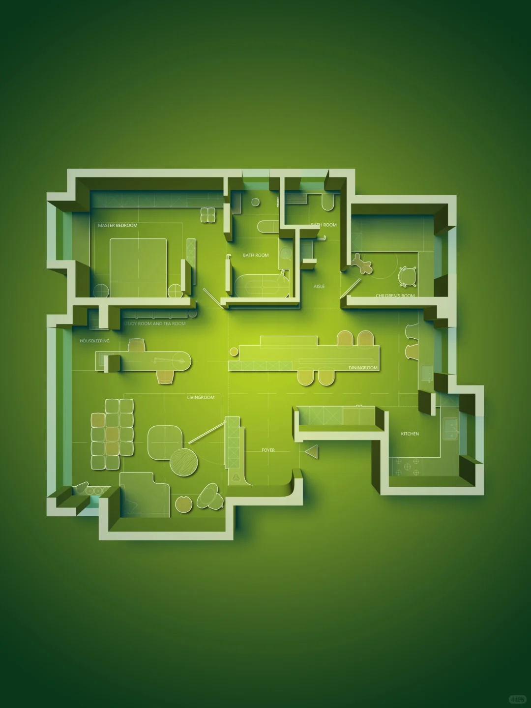 啊？彩平图还能做3D立体效果？