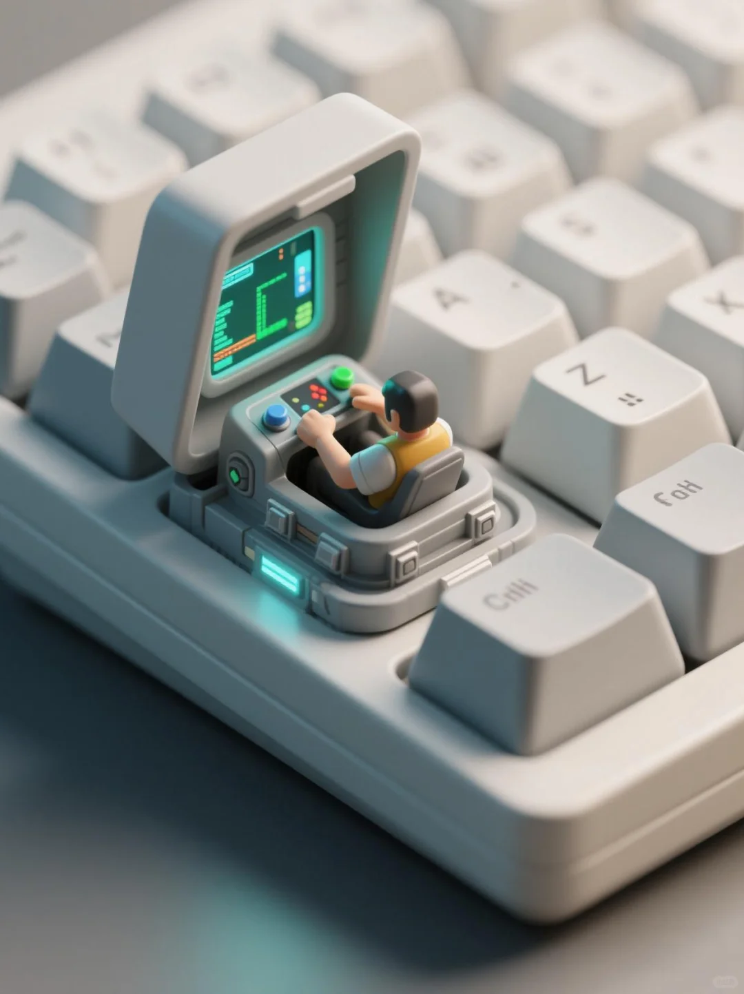 AIGC创作 | 键帽下的游戏厅 酷炫的冒险之旅