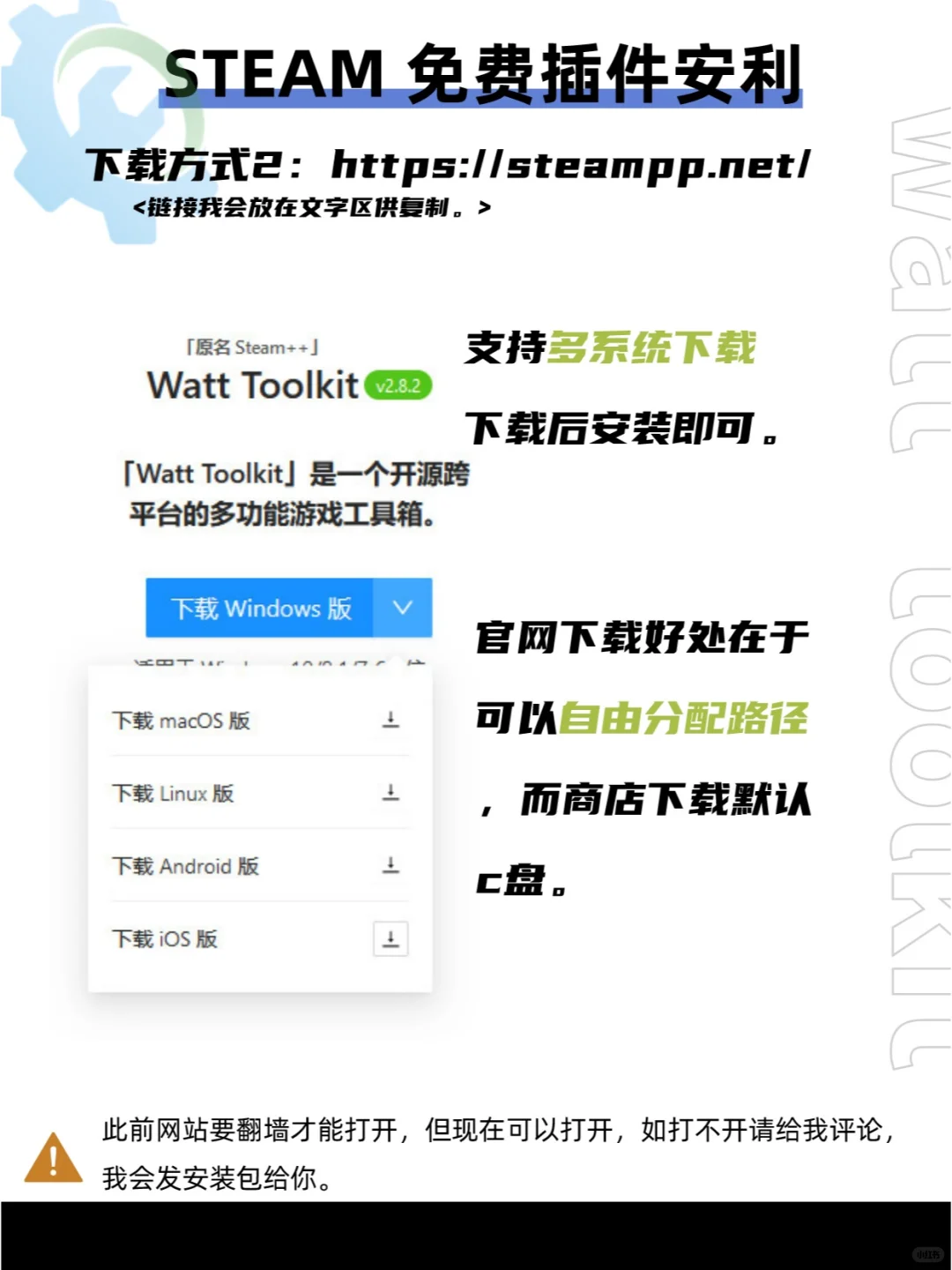 steam免费插件watt toolkit安利及功能介绍