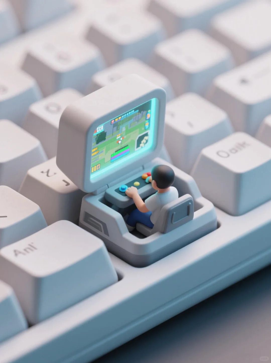 AIGC创作 | 键帽下的游戏厅 酷炫的冒险之旅