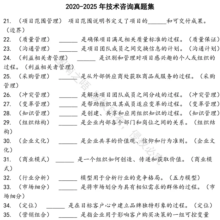 技术咨询招聘考试资料真题笔试面试
