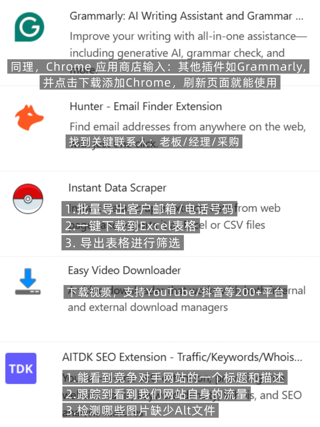 分享9款外贸常用的谷歌插件