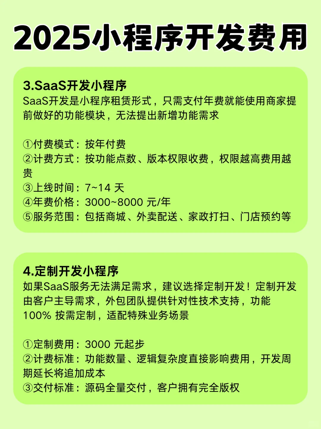 2025年小程序开发费用小程序定制开发价格！