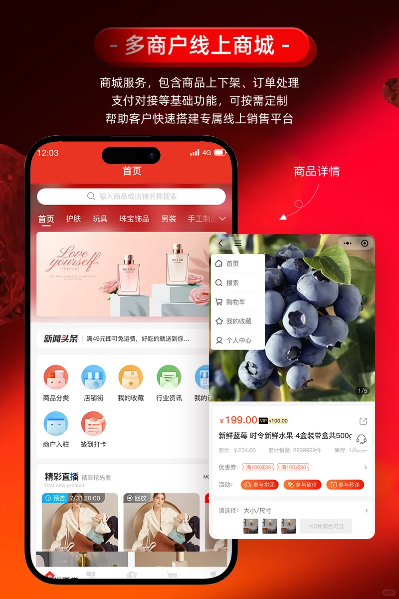 仿小红书社交系统APP开发/自研IM直播系统
