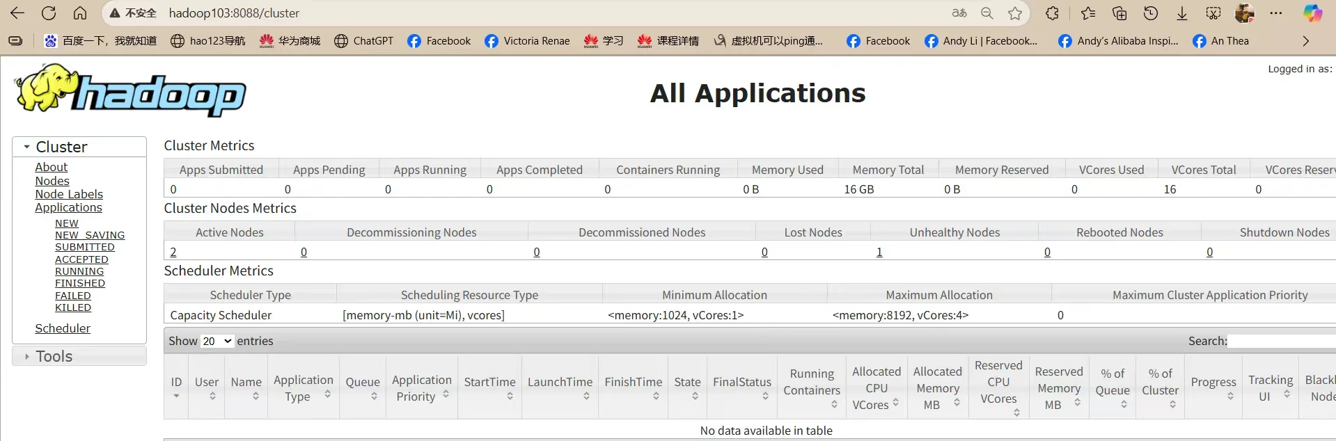 hadoop集群搭建(伪分布式部署)