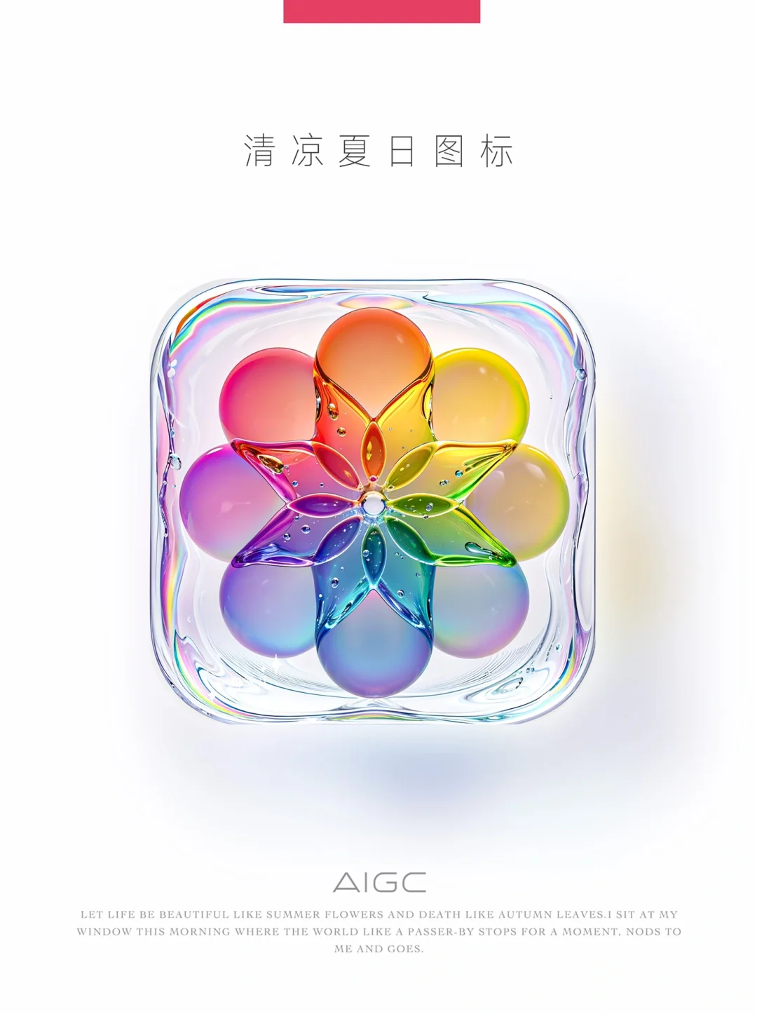 夏日清透气泡手机图标9张【付参数】