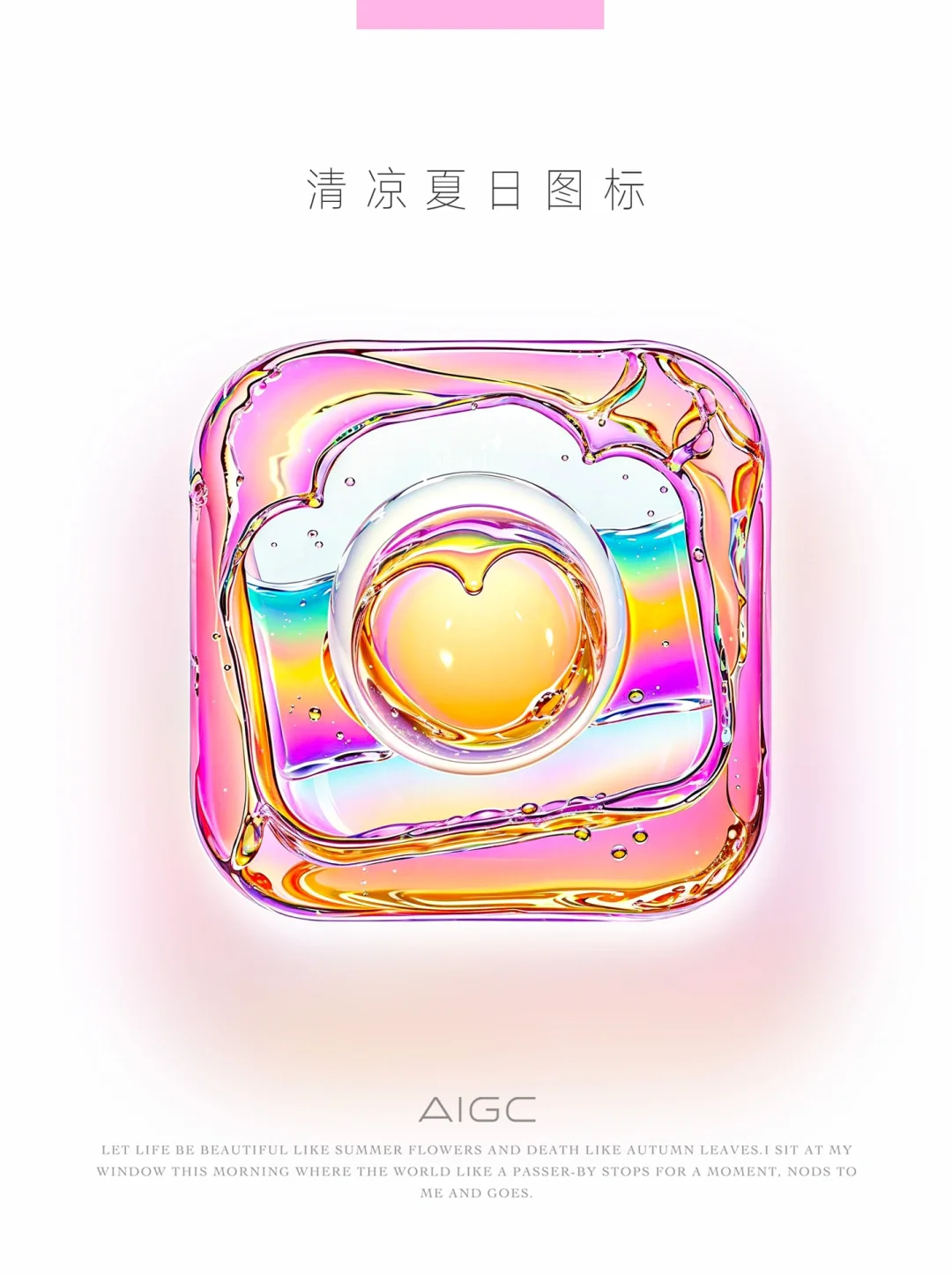 夏日清透气泡手机图标9张【付参数】