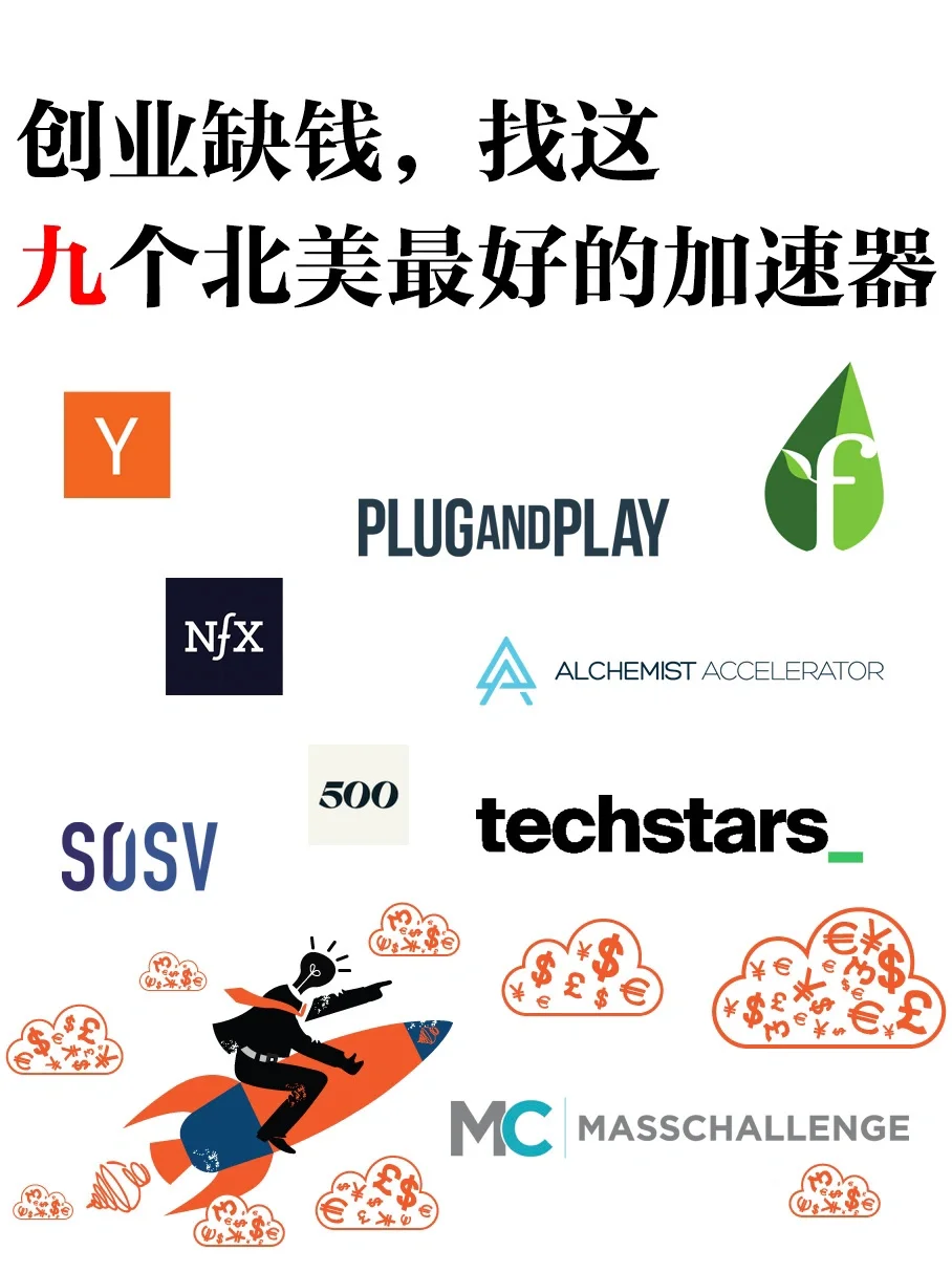 初创缺钱，找这9个北美最好的加速器