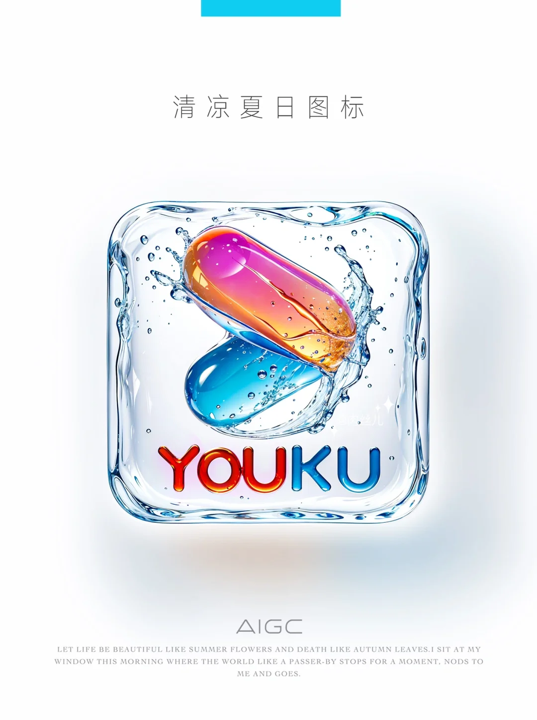 夏日清透气泡手机图标9张【付参数】