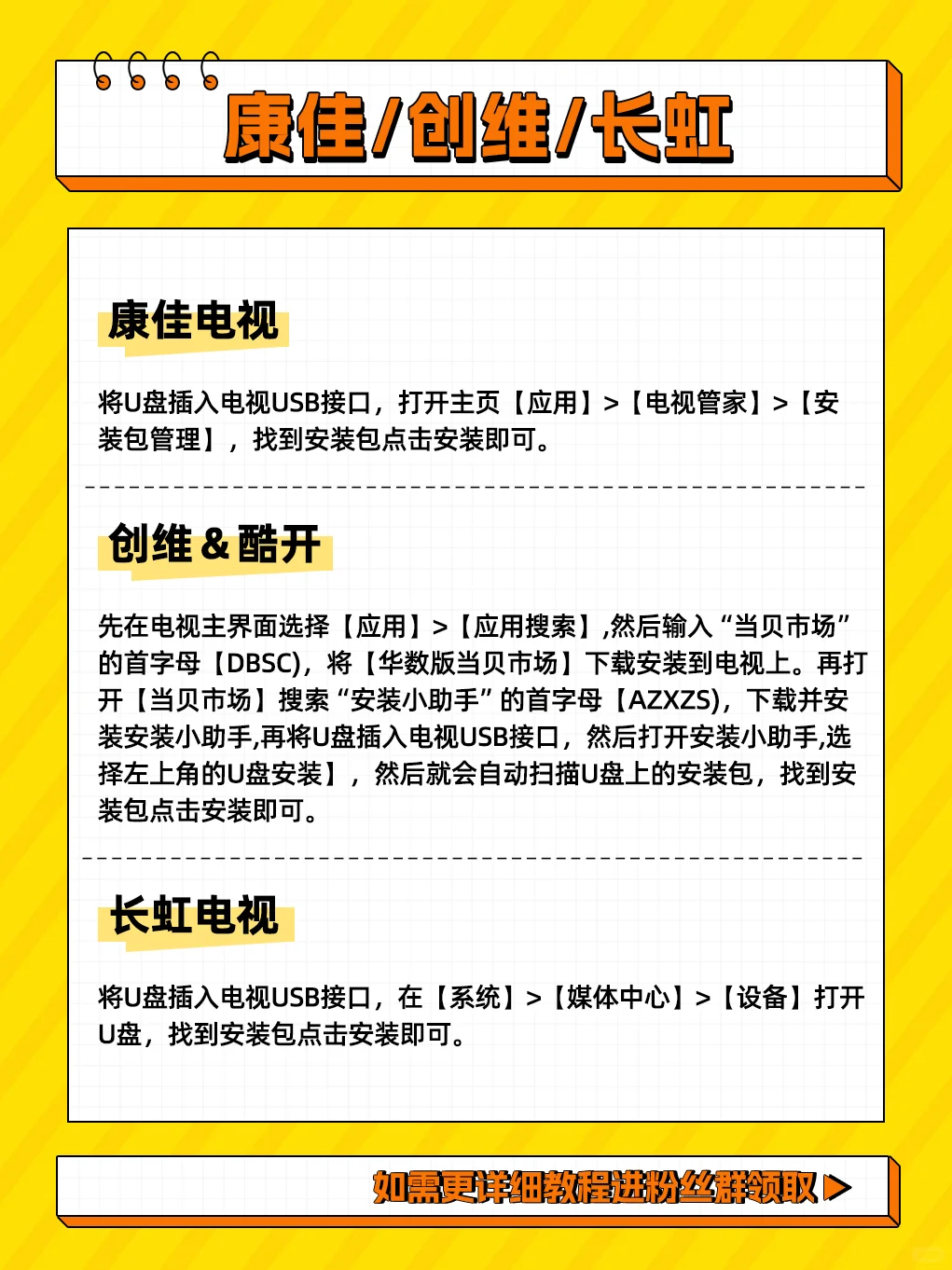 各品牌智能电视安装软件教程详解