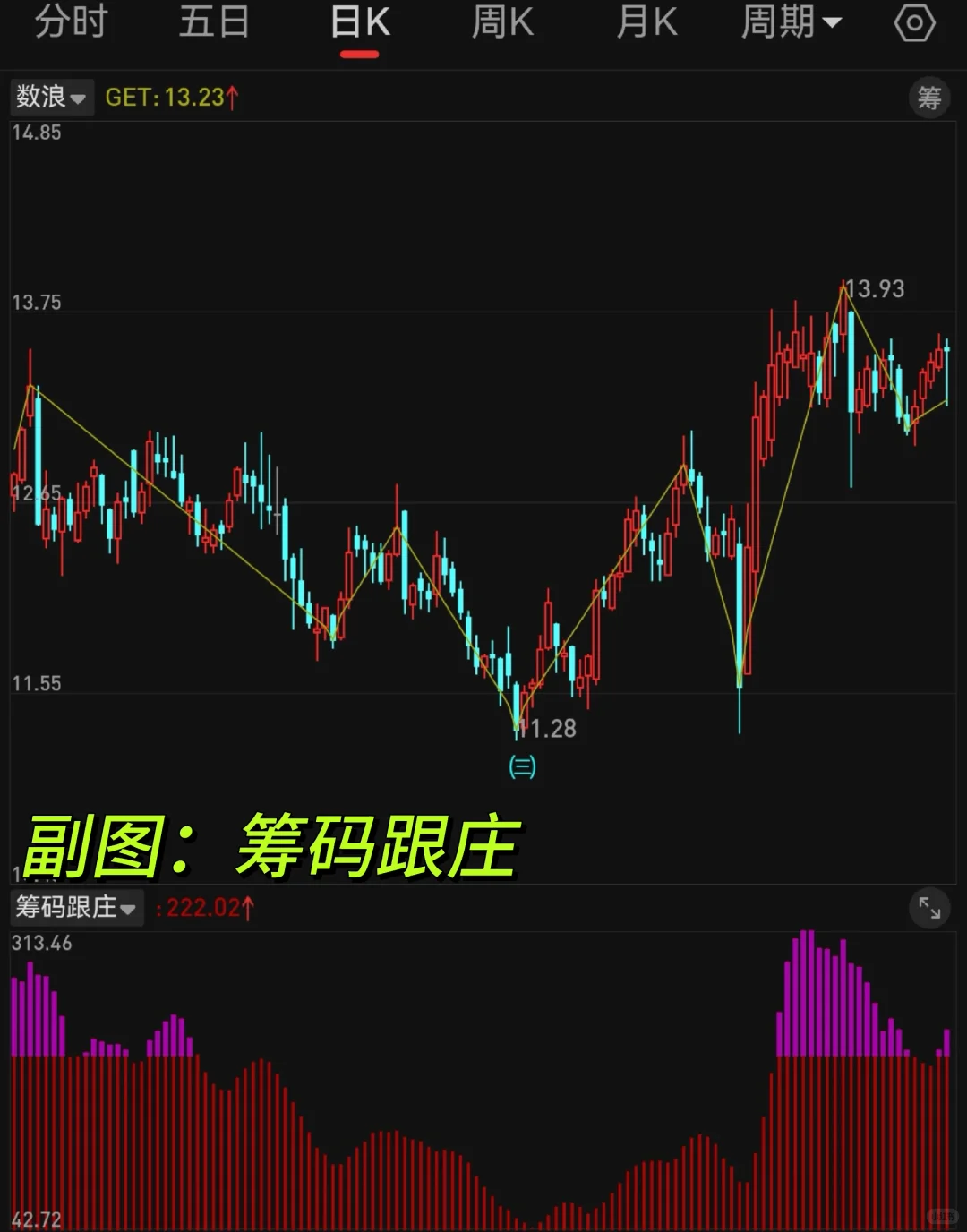 副图 筹码跟庄