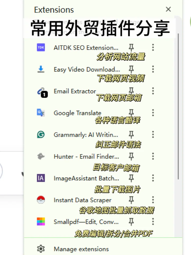分享9款外贸常用的谷歌插件