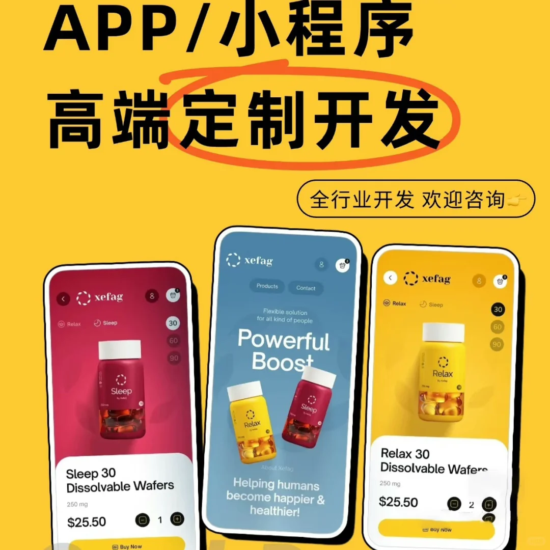 🚀 高端APP/小程序定制开发 · 全行业覆盖