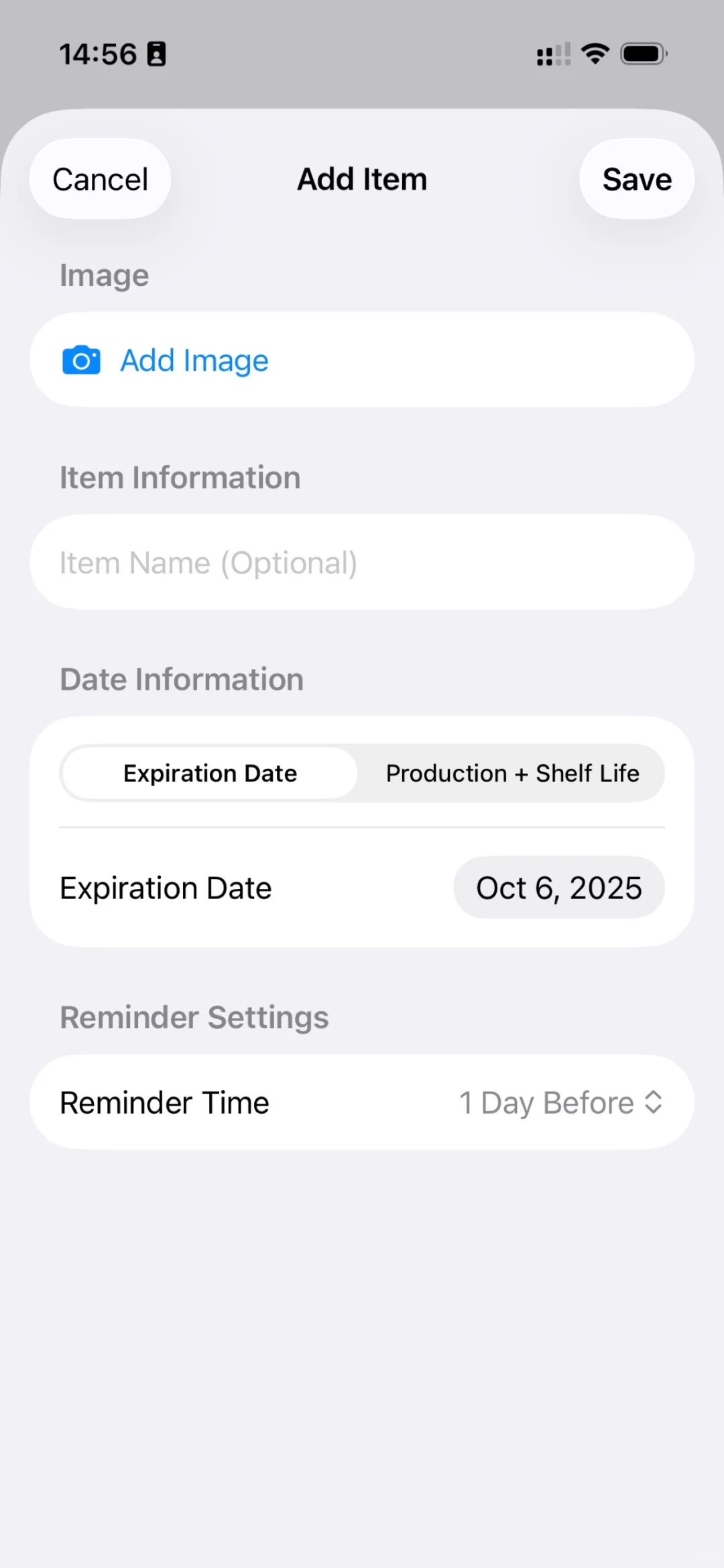 iOS软件-质保期管理Shelf Life Management