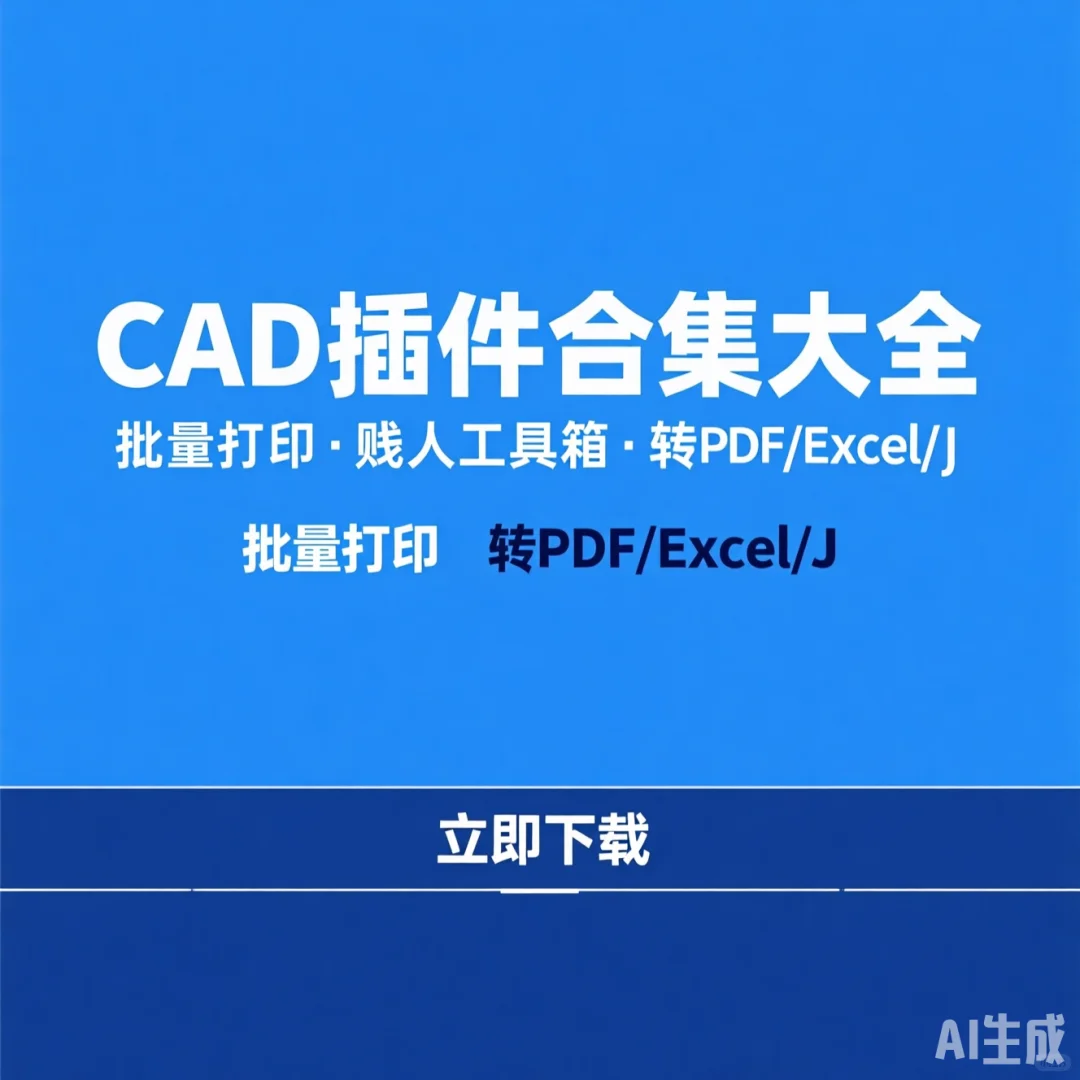 CAD插件合集｜批量打印转PDF/Excel干货秘