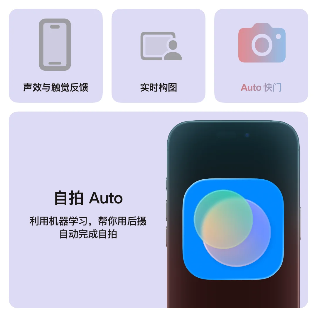 这里有个能用后置摄像头自拍的App