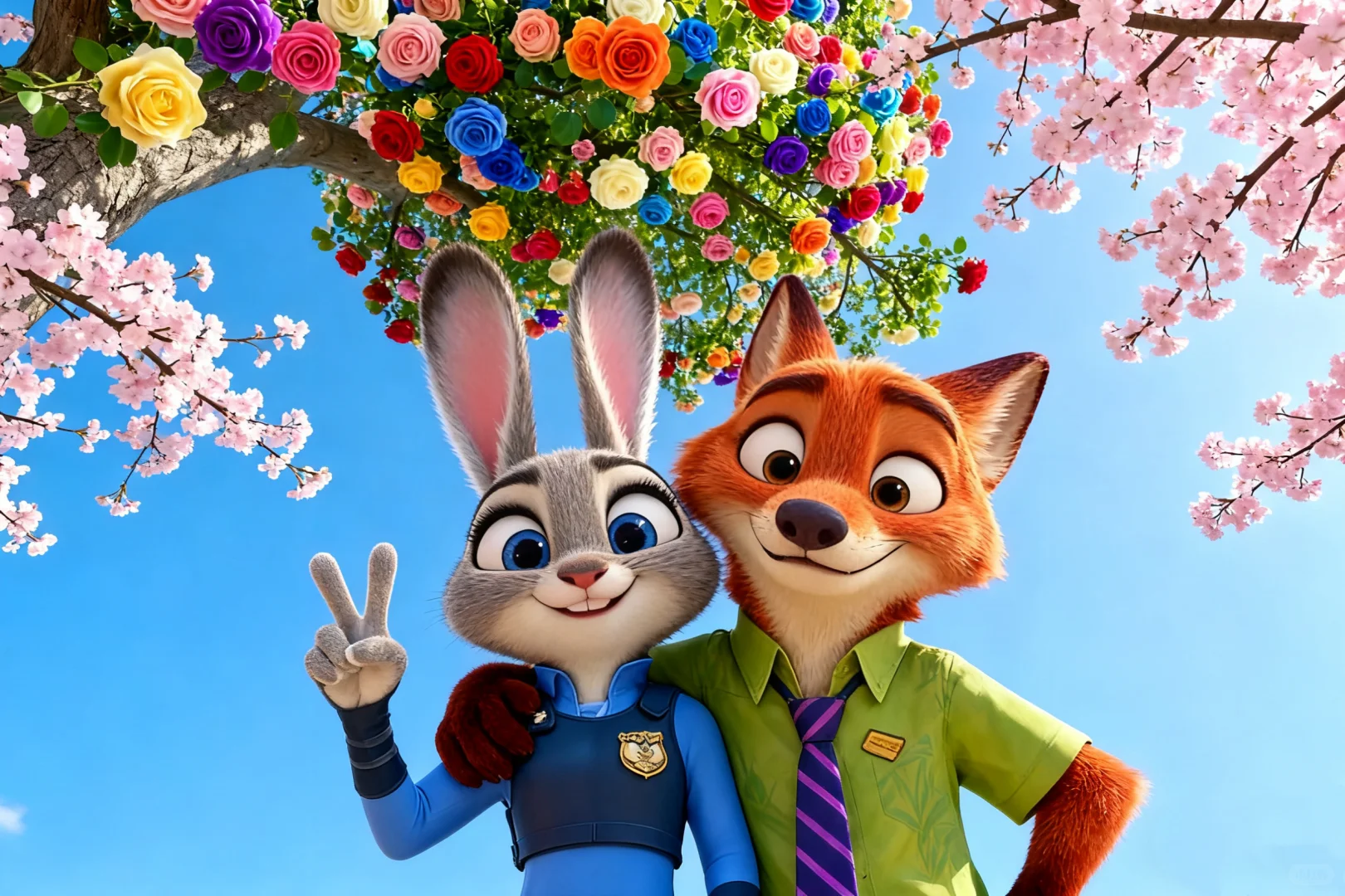 iOS26 疯狂动物城 朱迪和尼克iPad电脑壁纸