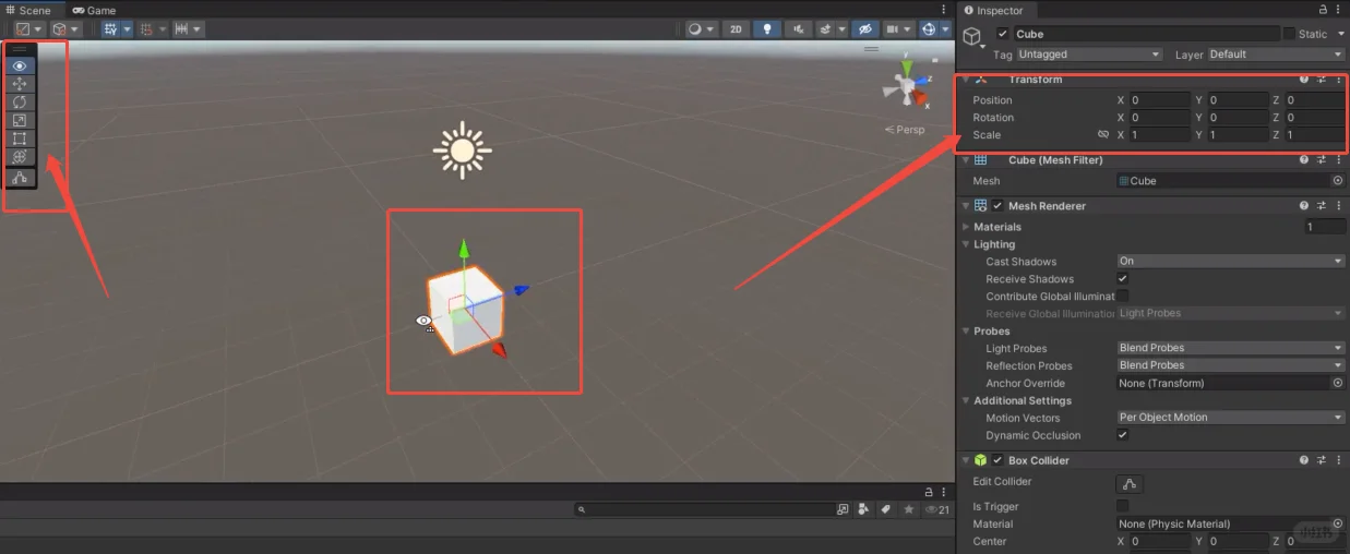 8天入门unity游戏开发Day01之认识界面操作