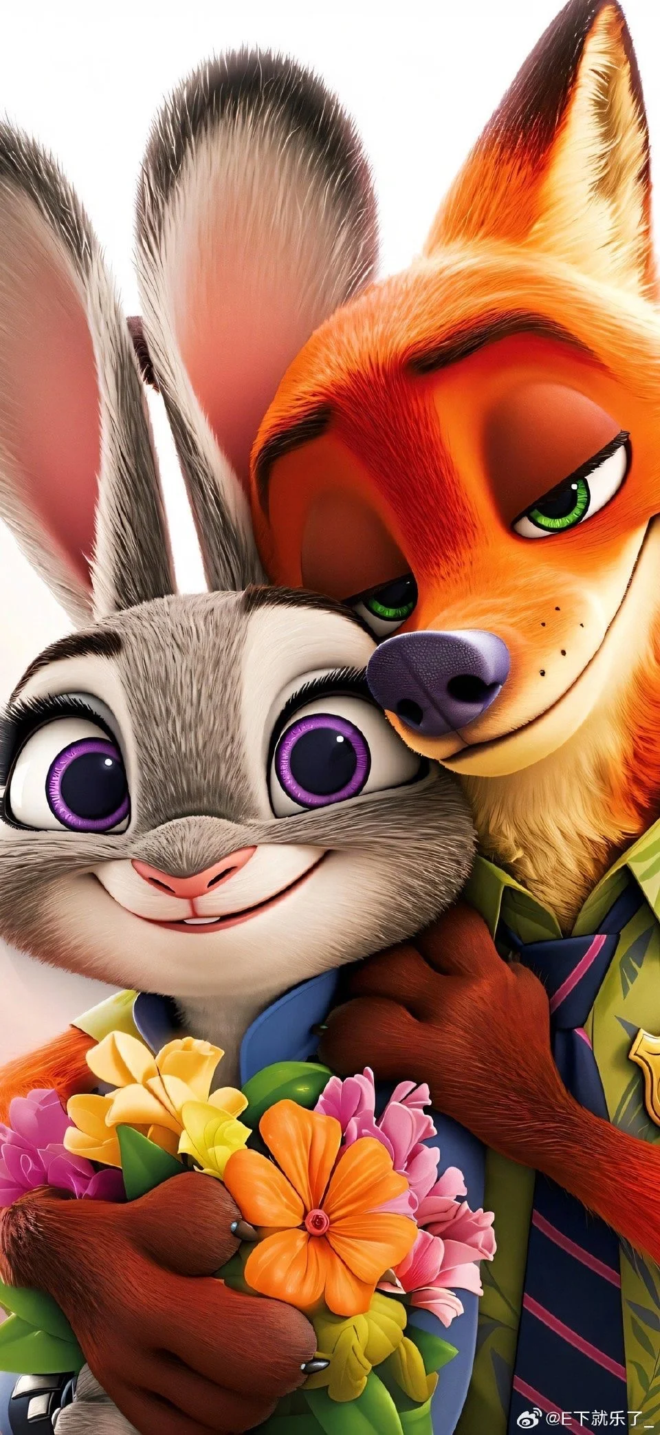 iOS26 疯狂动物城 朱迪和尼克iPad电脑壁纸