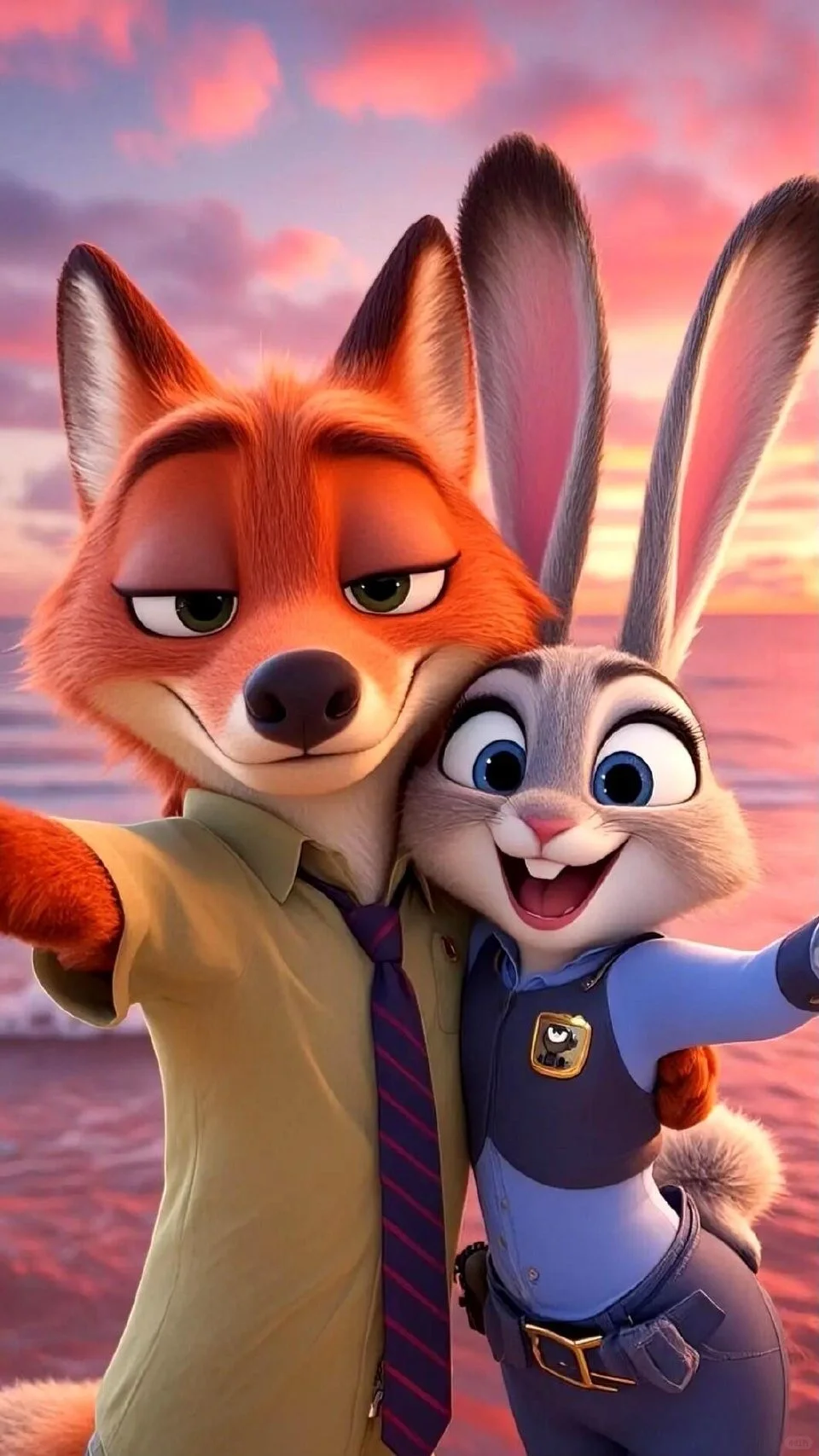 iOS26 疯狂动物城 朱迪和尼克iPad电脑壁纸