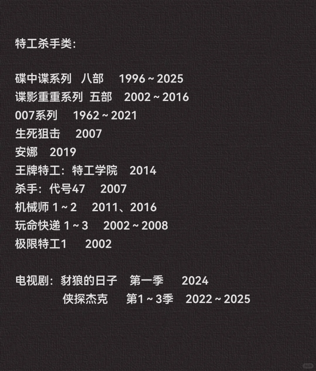 过百部高质量动作片爽片