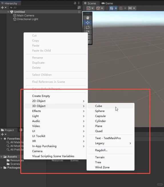 8天入门unity游戏开发Day01之认识界面操作