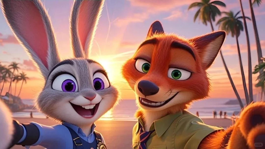 iOS26 疯狂动物城 朱迪和尼克iPad电脑壁纸