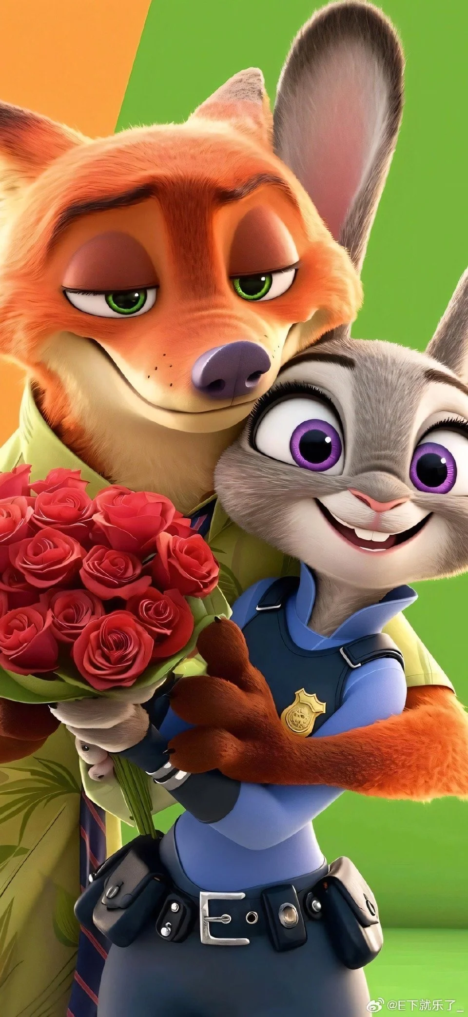 iOS26 疯狂动物城 朱迪和尼克iPad电脑壁纸