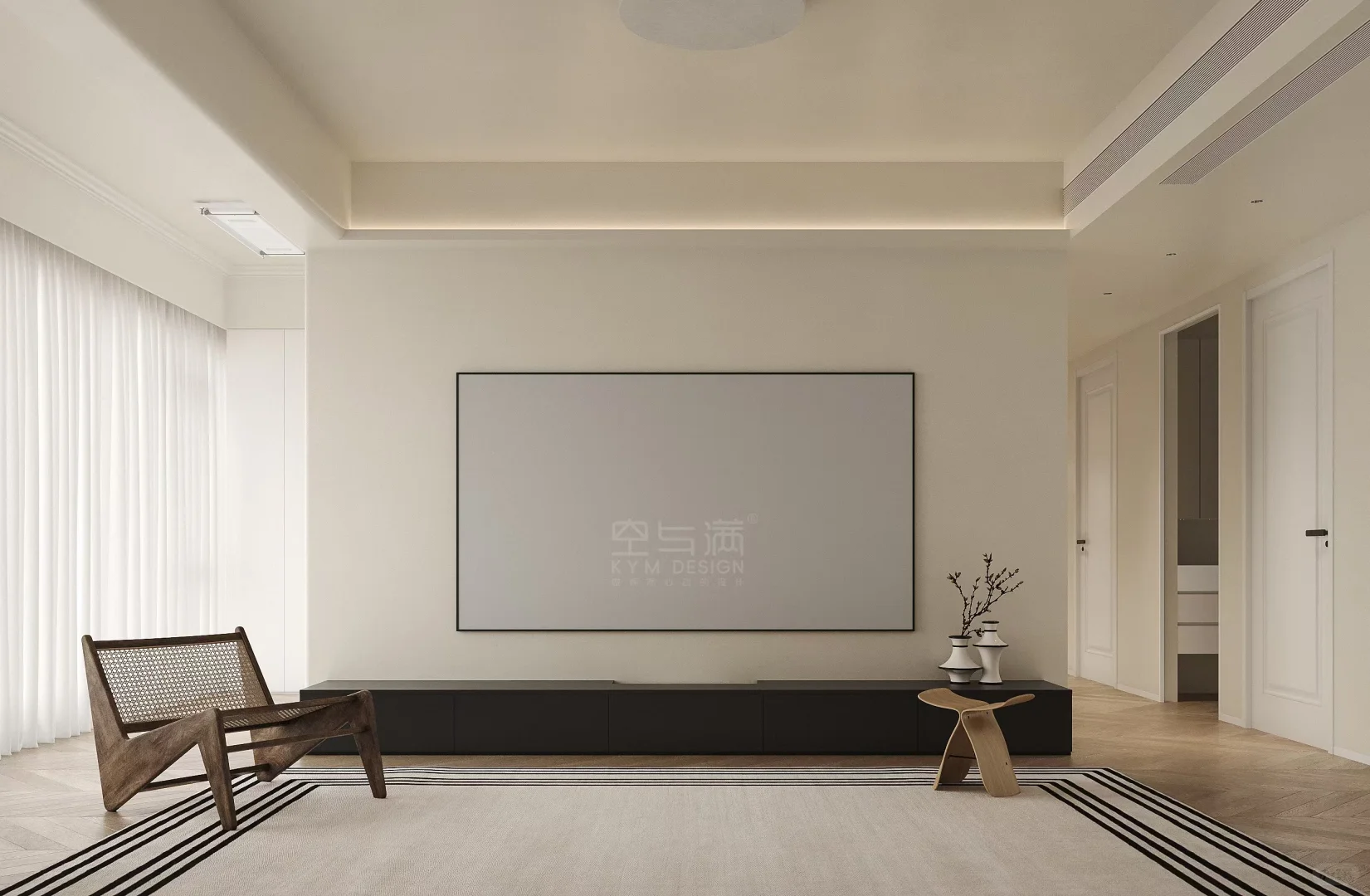 大白墙配百寸电视🎬省钱超耐看！附尺寸