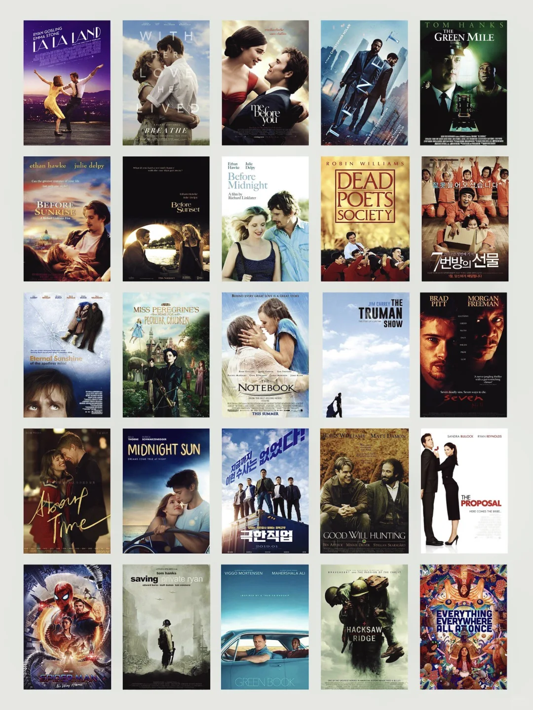 粉丝整理了一些马克推荐过的电影