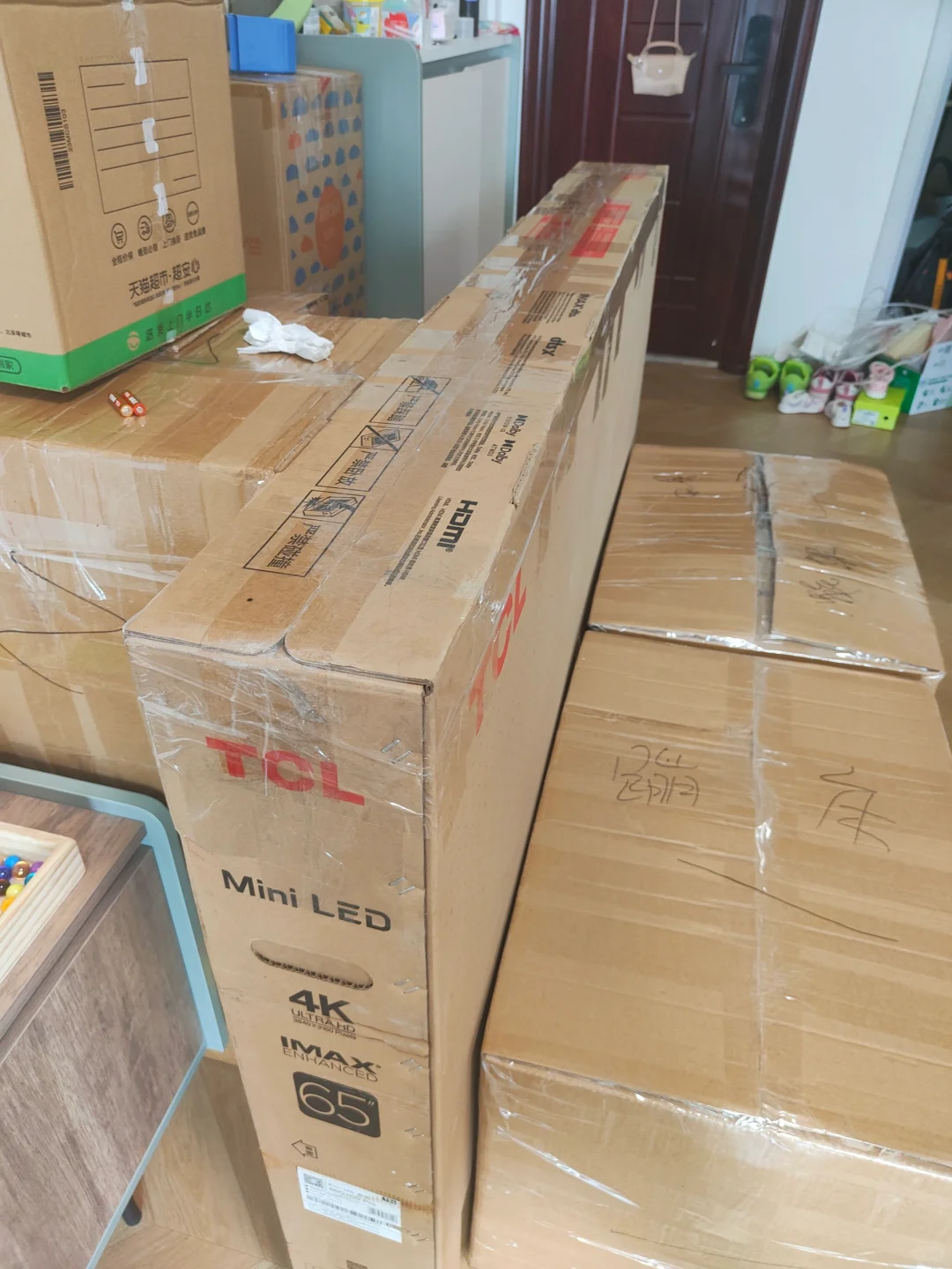 65寸电视打包～寄走