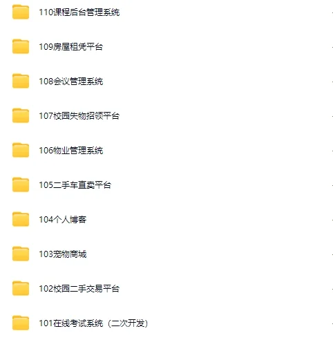 100套源码资料，帮你整理好了