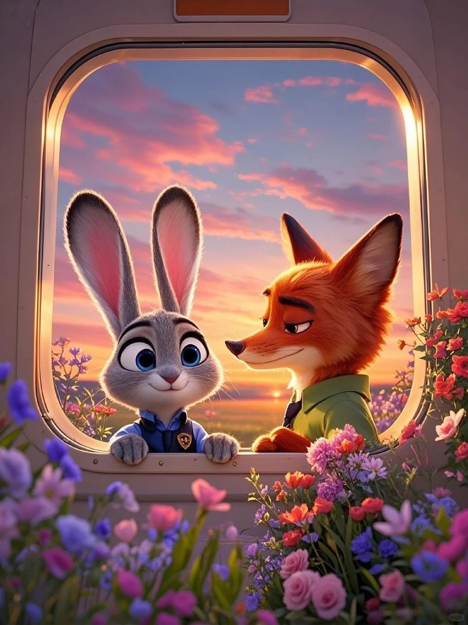 iOS26 疯狂动物城 朱迪和尼克iPad电脑壁纸