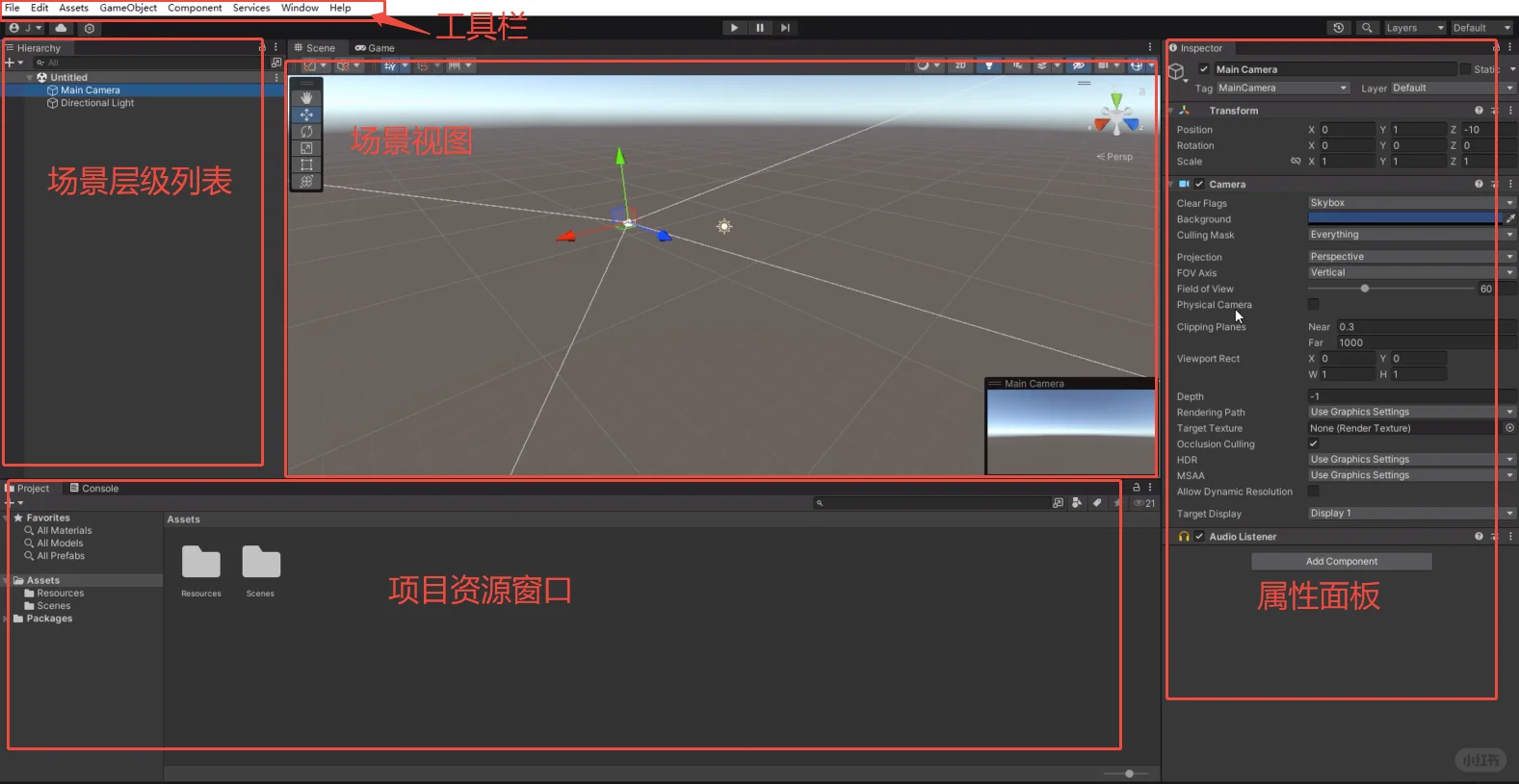 8天入门unity游戏开发Day01之认识界面操作