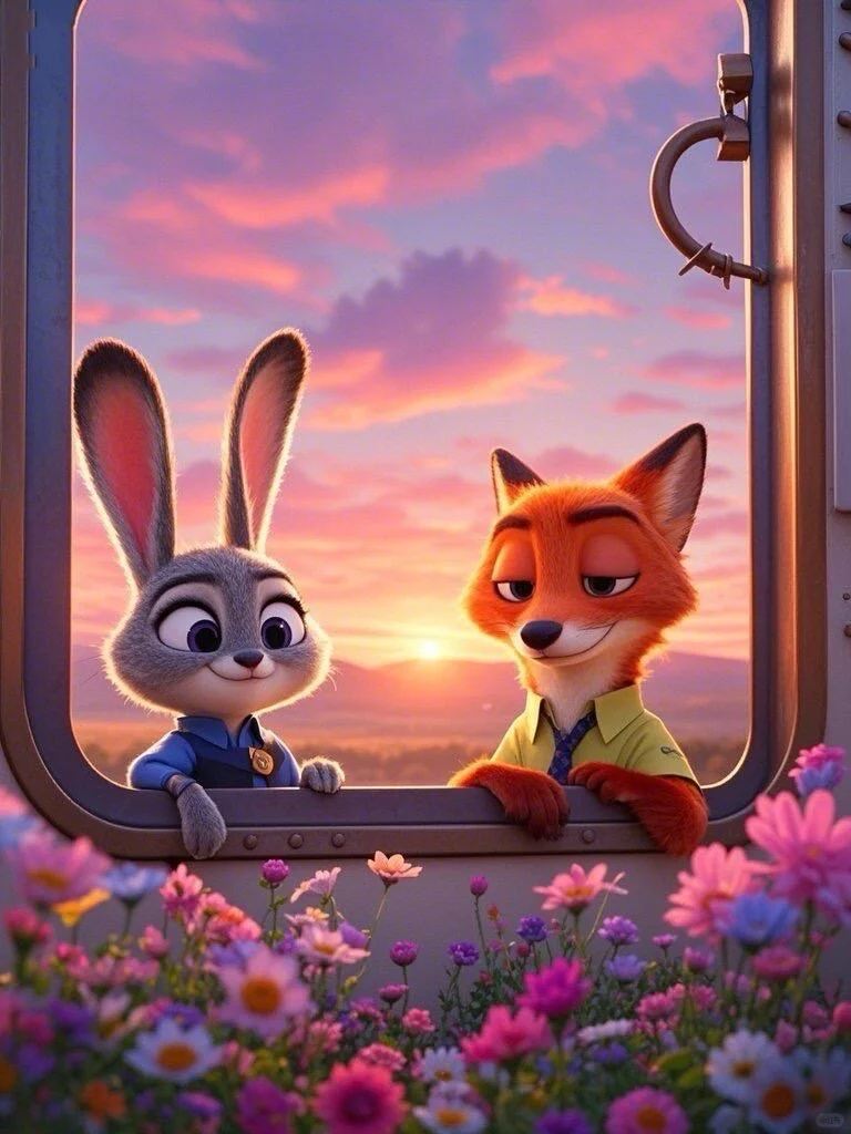 iOS26 疯狂动物城 朱迪和尼克iPad电脑壁纸