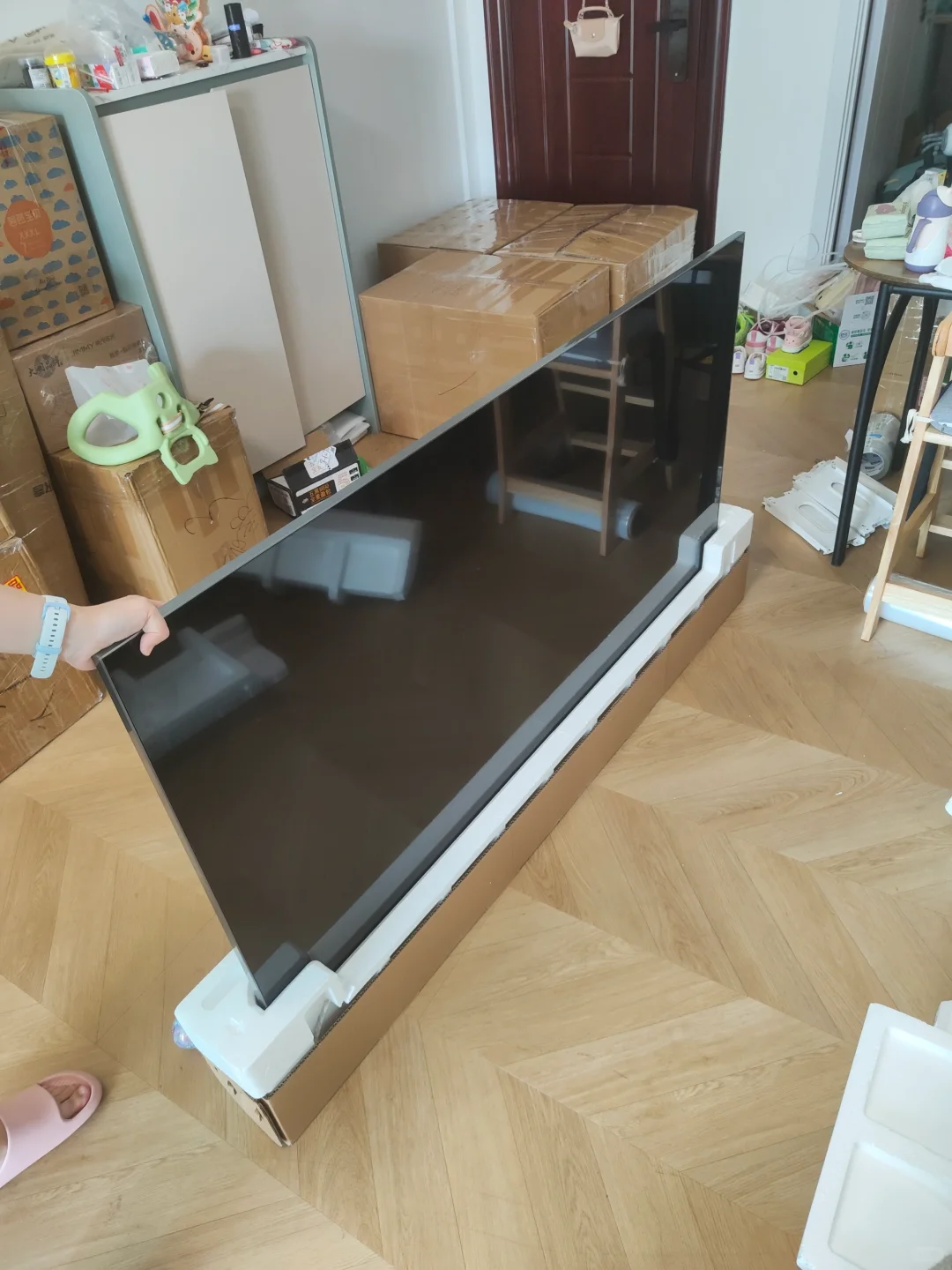 65寸电视打包～寄走